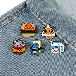 yellow elf ghost friends dragon food brooch Cute Anime Movies Games Hard Enamel Pins Collect Cartoon Brooch Backpack Hat Bag Collar Lapel Badges