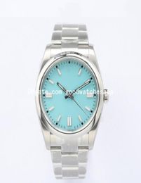 High Quality Asian Steel Band Watch 2813 Sports Automatic Mechanical Wristwatch 41mm Turquoise Blue Dial Fashion Sapphire Glass Lu9222100