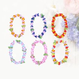 Decorative Flowers 12 Pcs Artificial Garland Necklace Hawaiian Leis Roast Pig Festival Decorations