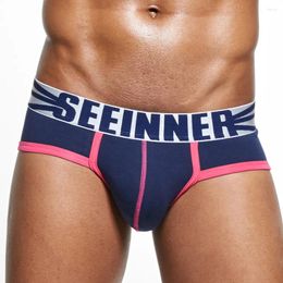 Underpants Men Underwear Mesh Sexy Briefs Breathable Cotton Comfortable Mens Shorts Cueca Gay Male Panties