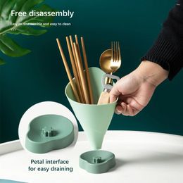 Kitchen Storage Chopsticks Basket Drain Cage Household Punch-Free Tube Tableware Spoon Integrated Box