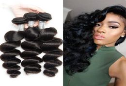 Unprocessed Peruvian Virgin Hair Loose Wave 8quot30quot Peruvian Remy human hair weave 3pclot2132220