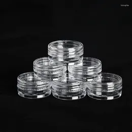 Storage Bottles Transparent Empty Loose Powder Jar With Sifter Screw Cap Cosmetic Plastic Compact Makeup Case Travel Subpackage Box