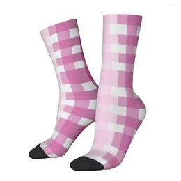 Men's Socks Hip Hop Vintage Gingham Lesbian Crazy Compression Unisex Cottagecore Harajuku Pattern Printed Crew Sock Boys Gift