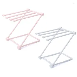 Kitchen Storage 3-layers Folding Towel Stand Rack Washing Cloth Draining Dry Organizer Holder Rag Glasses Drying