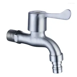 Bathroom Sink Faucets 304 Stainless Steel Washing Machine Faucet 4-point Quick-boiled Nozzle Wall-type Mop Pool