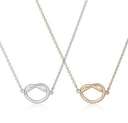 Fashion knot pendant necklaces a lovely knotting pendant necklacesPersonality love complex collarbone chain necklaces for women8091510