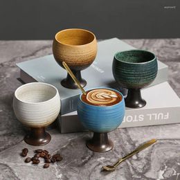 Mugs 170ML Japanese Rough Pottery Espresso Cup Retro Ceramic Tea Owner Sample Office Household Water