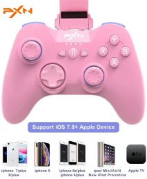 Gamepads PXN 6603 Wireless Bluetooth Gaming Controller for iPhone MFi Mobile Game Joystick Gamepad With Clamp for iOS/Apple TV/iPod/iPad