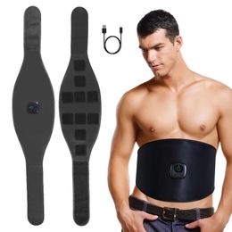 Electric EMS Abdominal Trainer Abs Toning Belt Muscle Stimulator Toner Body Shaping Loss Weight Home Gym Fitness Equiment Unisex 240424