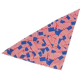 Dog Collars Pet Decorative Scarf Puppy Saliva Towels Triangle For Festival American Flag Holiday Bandana Head