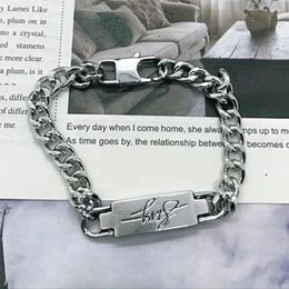 Link Bracelets Kpop Group Team Leader Bang Chan Design Same Style Bracelet Chain Logo Trendy Letter For Fans