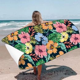 Towel Double Sided Fleece Quick Drying Beach Printed Microfiber Swimming Bath