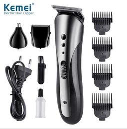KEMEI KM-1407 Multifunctional Rechargeable Electric Nose Hair Clipper Professional Electric Razor Beard Shaver for free ship5229182