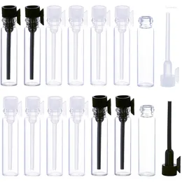 Storage Bottles 20Pcs 1ml/2ml/3ml Empty Mini Glass Perfume Small Sample With Rod Cap Laboratory Liquid Fragrance Test Tube Trial Bottle