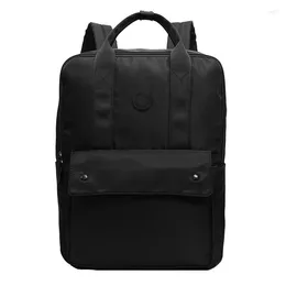 Backpack Fashion Men Unisex Laptop Schoolbag Waterproof Oxford Casual Travel Solid College Student Mochila Man