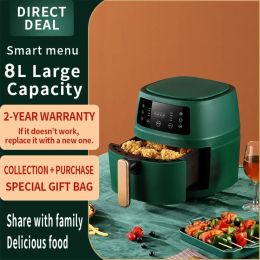 Fryers 8L large capacity Air fryers Intelligent electric fryer Multifunctional fryer Airfryers Large capacity oilfree deep fryer 220V