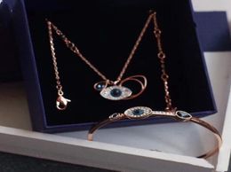 Designer Jewellery luxury Jewellery demon eye necklace Bracelet earrings 925 silver natural diamond inlaid with box1850402