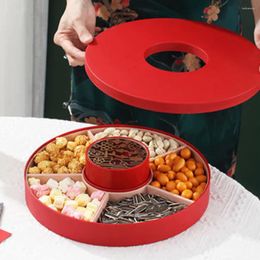 Plates Snack Storage Box Grade Serving Platter With 5 Removable Bowl For Dried Fruit