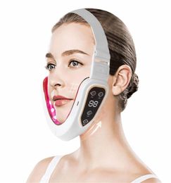 Microcurrent V Face Shape Lifting EMS Slimming Massager Double Chin Remover LED Light Therapy Lift Device 22020925452630660