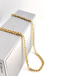 18K Solid Yellow GF Gold Curb Cuban Link Chain Necklace HipHop Italian Stamp AU750 Men039s Women 7mm 750 MM 75 CM long 29 INC6009874