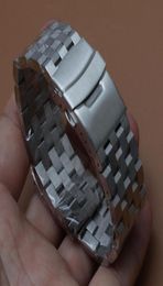 High quality Matte Stainless steel Watchband Unpolished Watch accessories with safety buckle 18mm 20mm 22mm 24mm 26mm strap bracel1496924