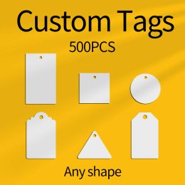 accessories 500PCS Custom Tags Paper Labels Clothing Brand Fashion Business Handmake Wedding Logo Design Hang Personalised Tag Free shiping