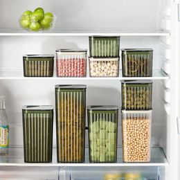 Storage Bottles Plastic Food Box Jars Or Bulk Cereals Kitchen Organizers For Pantry Organizer With Lid Home Refrigerator