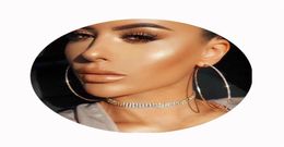 Designer Earring hip hop titanium steel large fashion Hoop Earrings three sizes ladies Jewellery whole305h3616372