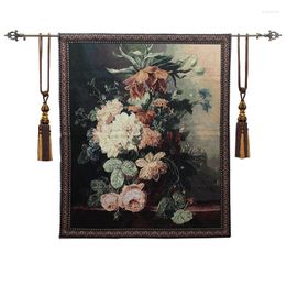 Tapestries Sungshida High-Grade Pure Cotton Aubusson Flower Jaquard Tapestry Eearopean Syle Home Decorative Hanging Art Wall Painting