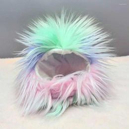 Dog Apparel Adjustable Fastened Pet Hat Lion Mane Costume Shape Cosplay Cute Cat Wigs For Halloween Parties Small