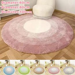 Carpets 3D Round PInk Thick Rug For Living Room Soft Home Bedroom Kid Plush Salon Decoration