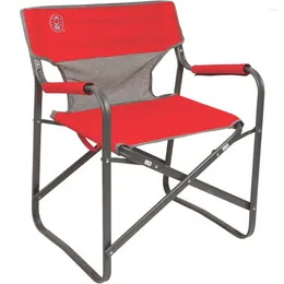 Camp Furniture Outpost Steel Deck Chair Portable Folding With Padded Arm Support & Angled Sitting Position For Comfort Great