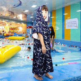 Towel Pure Cotton Wearable Bath Cut Pile Children Swimming Pool Beach Cloth Wrap 80cm 31.5 Inch