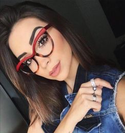 Sunglasses 2022 Women Eyebrows Round Frame Glasses Brand Designer Optical Eyeglasses Fashion Computer Eyewear Stereo Flat Lens8677128