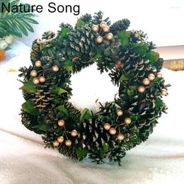 Decorative Flowers Rustic Farmhouse Door Green Wreath Autumn Window Wreaths Golden Berry Home Depots Wedding Party