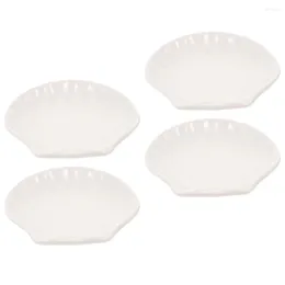 Tea Trays 4 Pcs Vinegar Dish Sushi Sauce Spice Containers Dipping Plate Bag Organizers Ceramics Coffee Decor