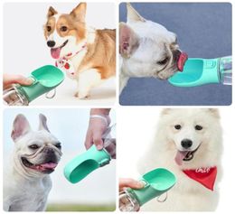 Dog Feed Bowls Feeders Pet Travel Feeding Bowl Plastic Portable Dogs Cat Water Bottle Outdoor Walking Puppy Drinks Dispenser Pet6503631