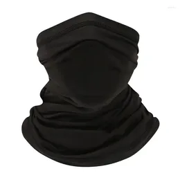 Scarves Solid Color Silk Scarf High Elastic Seamless Bandana Sports Cycling Fishing Face Shield Men Snood Collar