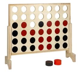 WOODNB Wooden Brain Game Connect Giant 4 in a Row Game Fun Game Boards For Children224D3868685