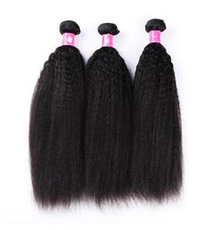 whole 10bundles lot 7a kinky straight virgin brazilian hair weaves 1b natural black human remy hair weft for black women foraw7785731