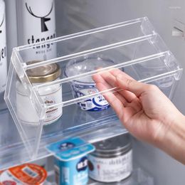 Kitchen Storage Layered Finishing Bathroom Detachable Partition Rack Refrigerator Multifunctional Transparent Food Divider