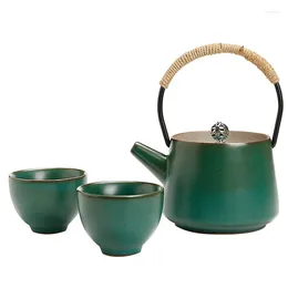 Teaware Sets Japanese Green TeaSet One Pot Two Cups Stoare Quick-off Cup Portable Travel Coffee Kettle Arabic Tea Set