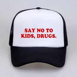 Ball Caps Say No To Kids Letters Baseball Cap Cotton Casual Funny Mesh Trucker Summer Men Women Snapback Hat