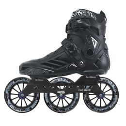 Boots Speed Inline Skate High Ankle Roller Skates 3x125mm Wheels Marathon Professional Half Boots Skating Shoes Free Skating