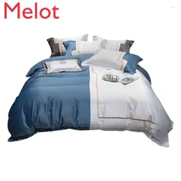 Bedding Sets Affordable Luxury Bed Four-Piece Set Washed Silk All Cotton Pure Sheets Duvet Cover