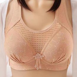 Yoga Outfit 36-46 C Lace Underwear Bras For Women Middle Aged Seamless Bralette Tops Lingerie Bra Female Gather Push Up Sexy Brassiere Mujer