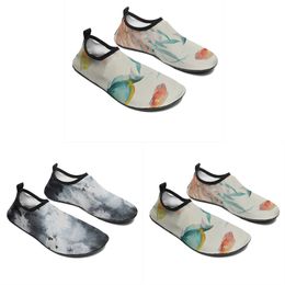 men women customized wading shoes cartoon animal design diy word black white blue red slip-on mens trainer gai 086