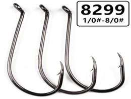 200pcs lot 8 Sizes 1 08 0 8299 Octopus Hook High Carbon Steel Barbed Fishing Hooks Fishhooks Pesca Tackle Accessories A025296l1299657