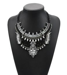 Black Silver Gold Crystal Statement Necklace Vintage Indian Jewellery Choker Necklaces Bib Collar Turkish for Women Accessary 1 Pc7920555